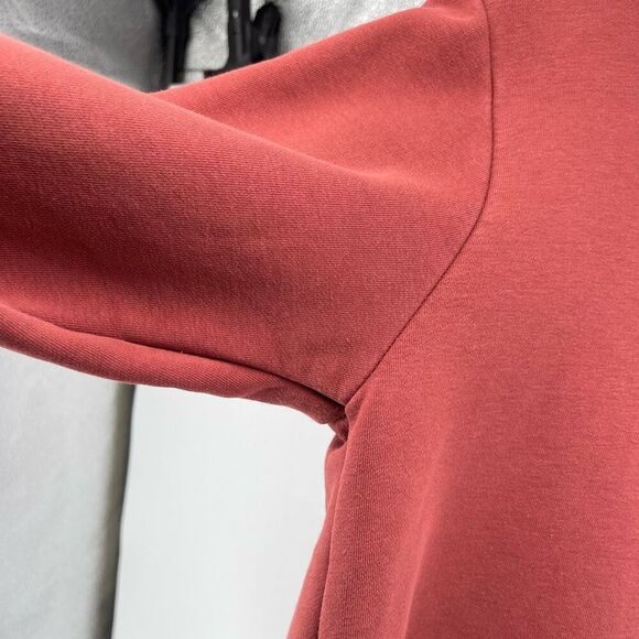 Chaser Women’s Oversized Pullover Hoodie Sweatshirt Small Rust Orange Cotton - Picture 5 of 13